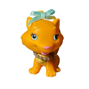 MGA Yummi Land Creme Soda Pop Girls HOLLY HONEY HUSKY Dog Figure Orange Bow Pet